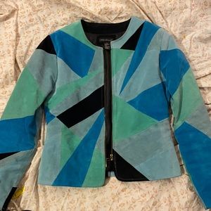 genuine patchwork leather jacket!